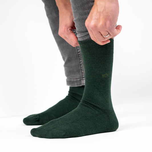 Calzini in bambù verde scuro