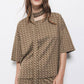 Blusa oversize con motivo geometrico