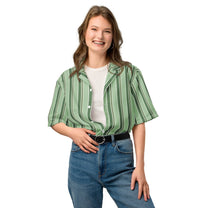 Camicia da piscina oversize a righe verdi