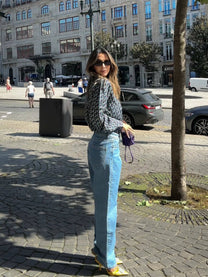 Blusa stampata in viscosa