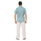 Camicia estiva a maniche corte in voile di cotone