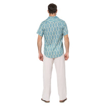 Camicia estiva a maniche corte in voile di cotone