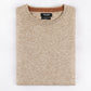 Maglione girocollo effetto cashmere beige taglie forti