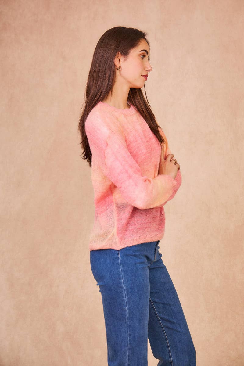 Maglione sfumato Moretta in tonalità pastello