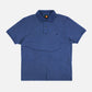 Polo in cotone biologico tinta a pigmento blu profondo