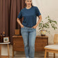T-shirt boxy riciclata color cobalto