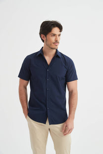 Camicia slim fit blu navy