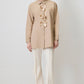 Camicia beige con fiocchi in misto cotone