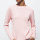 Maglione rosa in maglia rasata con girocollo