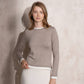Maglione a maglia girocollo bicolore