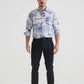 Pantaloni chino elasticizzati blu marino