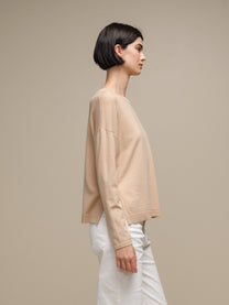 Maglione in maglia con lurex girocollo da donna