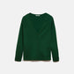 Cardigan in Maglia Rasata con Scollo a V