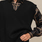 Maglione smanicato in maglia con scollo a V