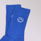 Calzini blu con smile per bambini in cotone biologico