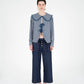 Blusa tartan romantica con maxi colletto e fiocchi