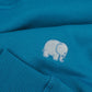 Felpa essenziale blu mediterraneo in cotone biologico