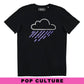 T-shirt Purple Rain con grafica rock