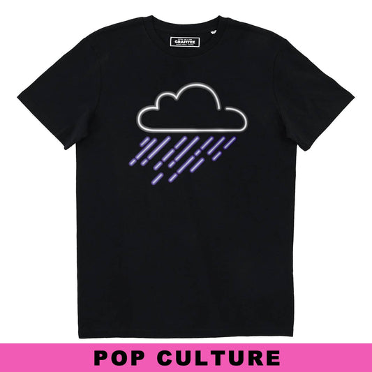 T-shirt Purple Rain con grafica rock