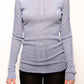 Maglia a coste glitter girocollo