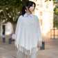 Poncho con frange morbido