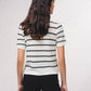 Cardigan a righe in maglia con bottoni dorati