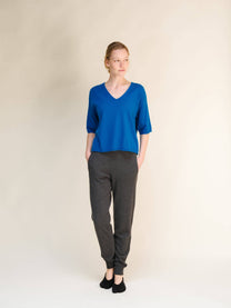 Pantaloni yoga in misto cashmere 3D knit