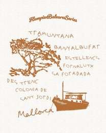 T-shirt in cotone biologico con stampa Mallorca