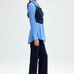 Gilet gessato con bottoni