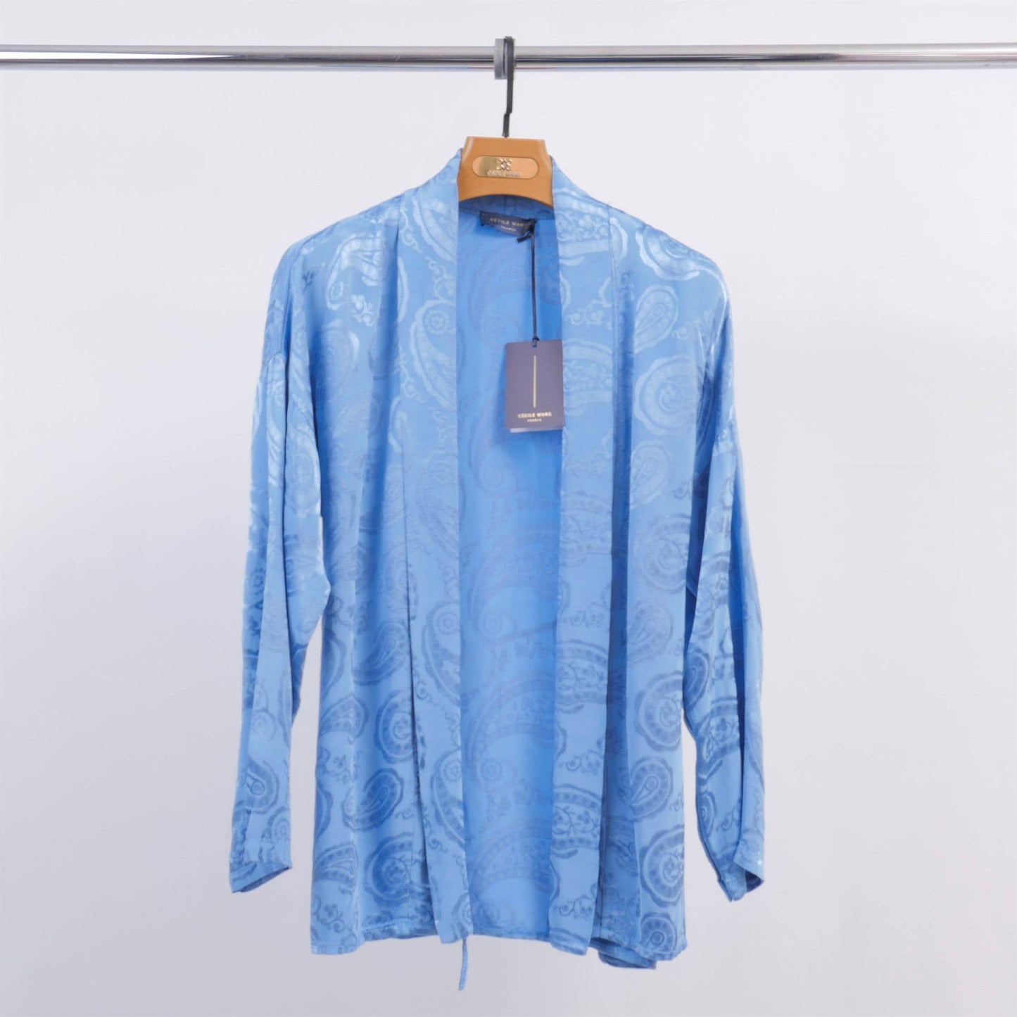 Giacca kimono goffrata in viscosa