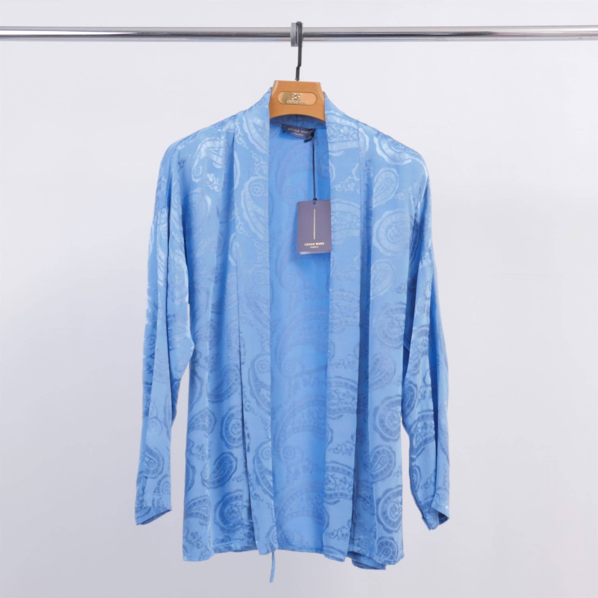 Giacca kimono goffrata in viscosa