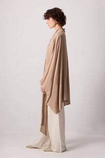 Top kimono oversize in viscosa con fiocco al collo