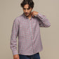 Camicia uomo a quadri in cotone misto