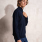 Maglione polo in cotone con mezza zip da uomo