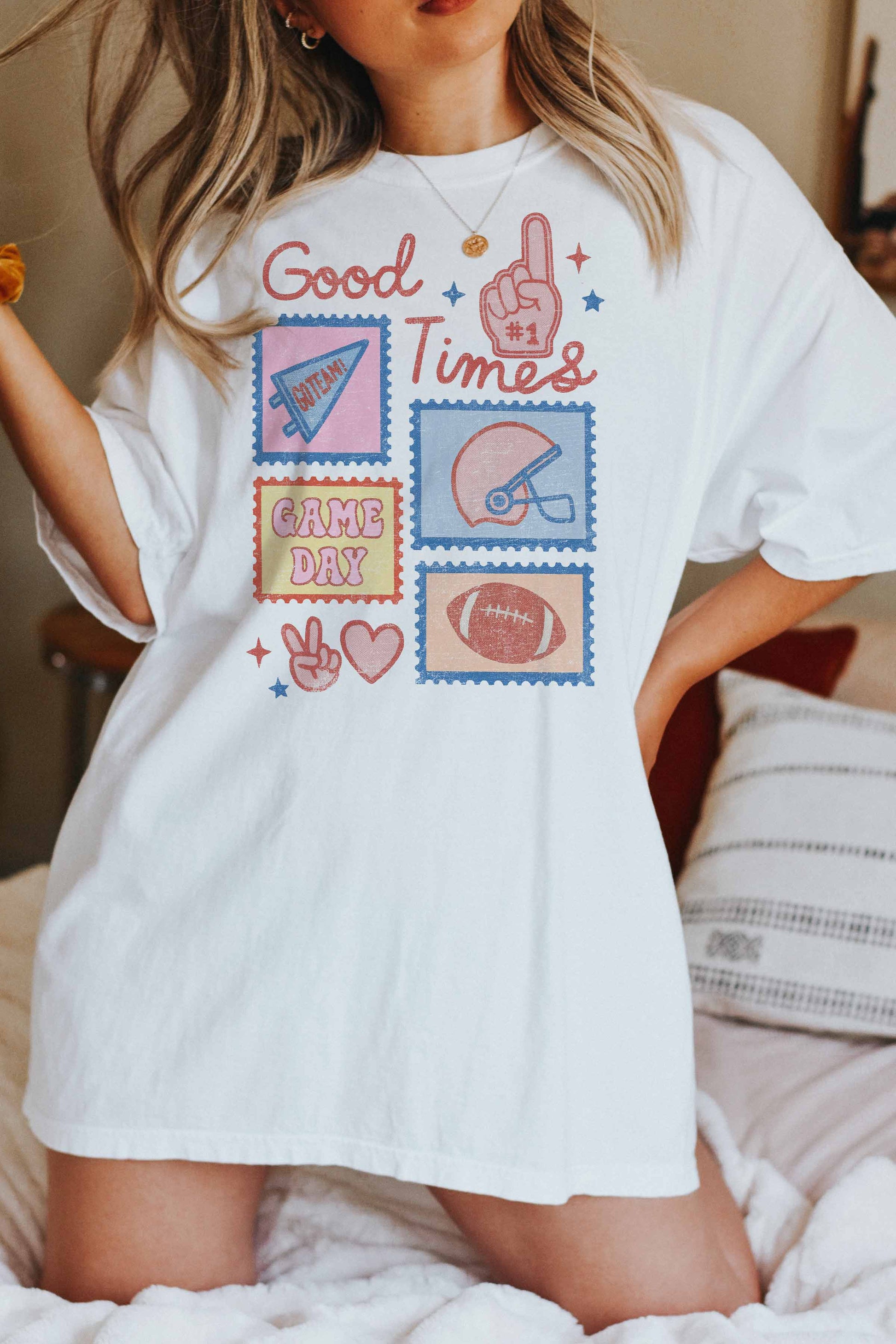 T-shirt oversize grafica Game Day