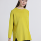 Jersey donna relaxed fit con spacchi laterali
