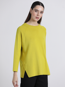 Jersey donna relaxed fit con spacchi laterali
