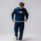 Pantaloni jogger soft navy in cotone organico