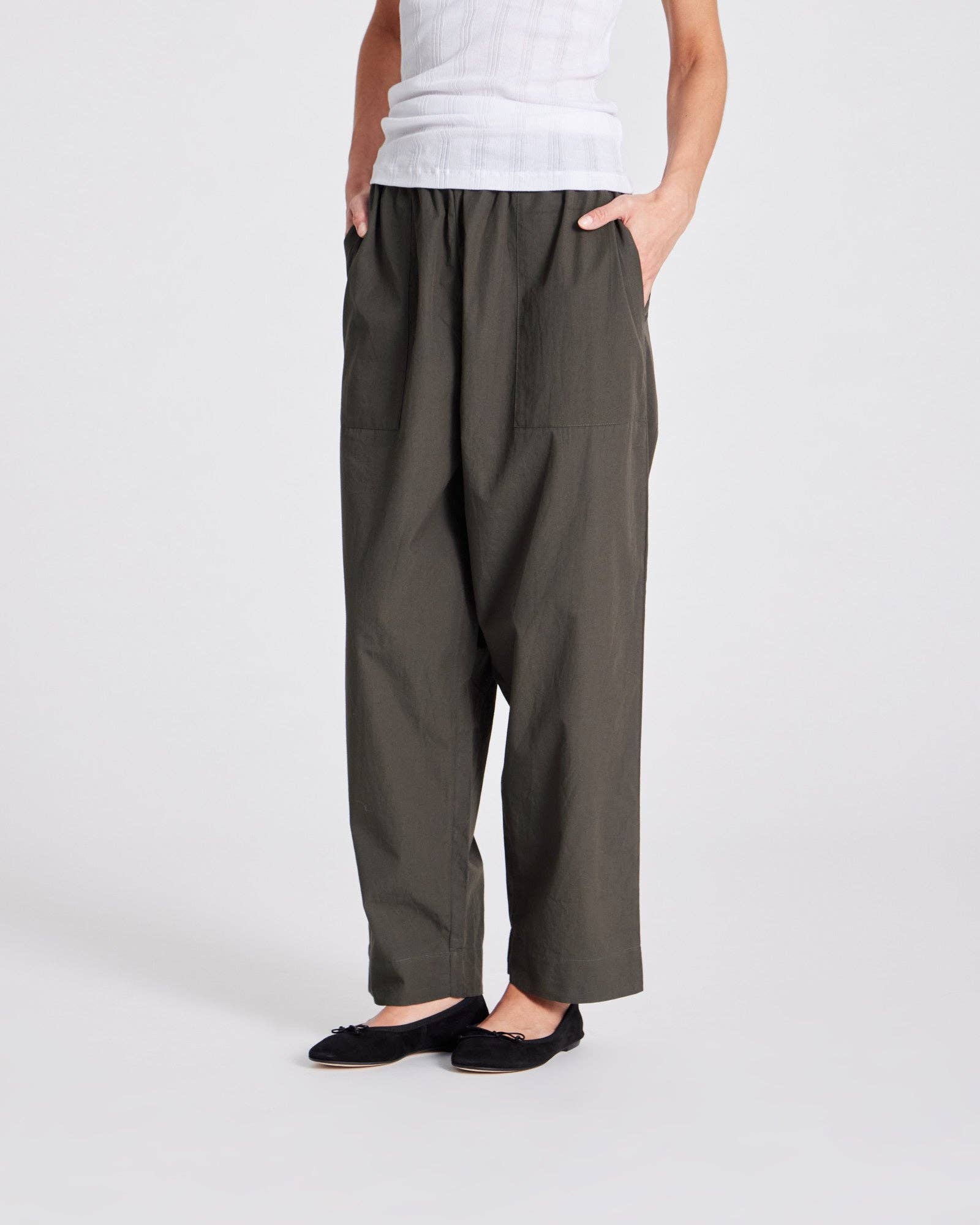 Pantaloni Jasmin in popeline di cotone biologico