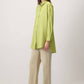 Camicia in crepe oversize verde