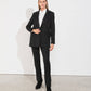 Blazer donna con rever in raso