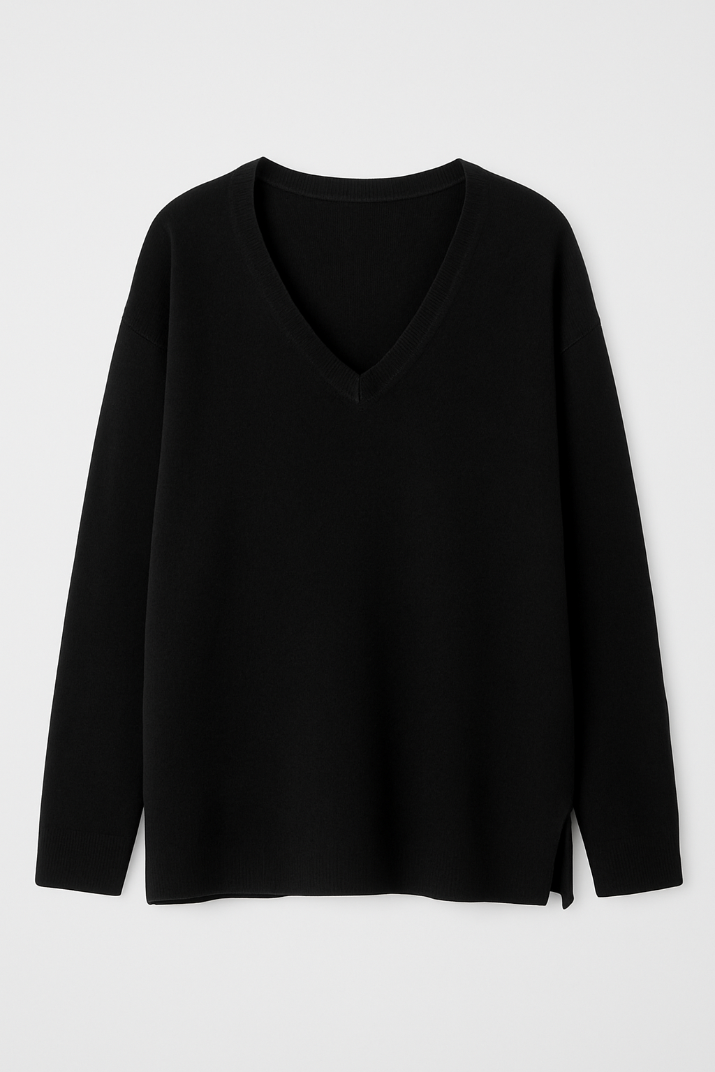 Maglione scollo a V relaxed in lana e cashmere