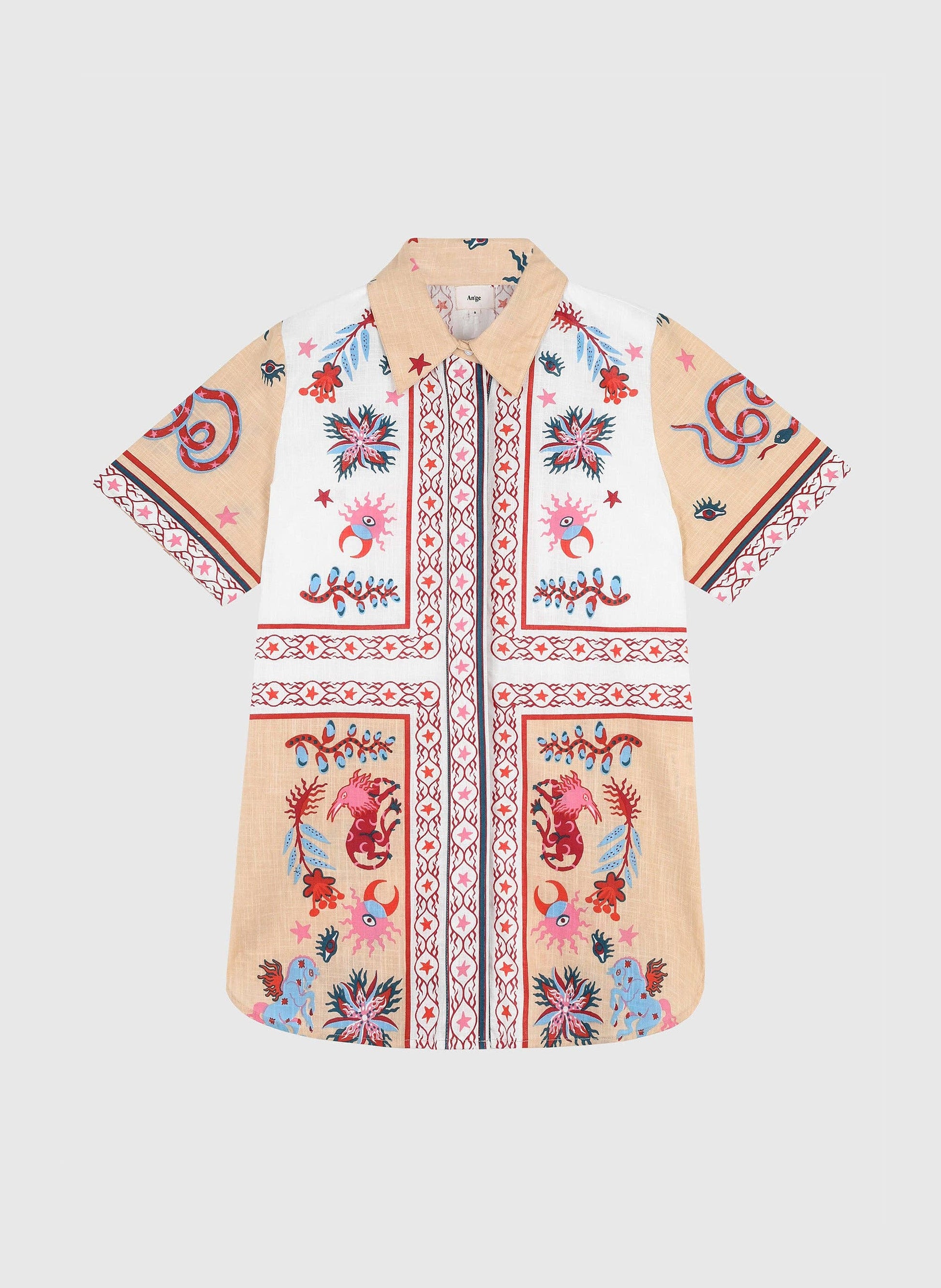 Camicia Lovegood color pesca