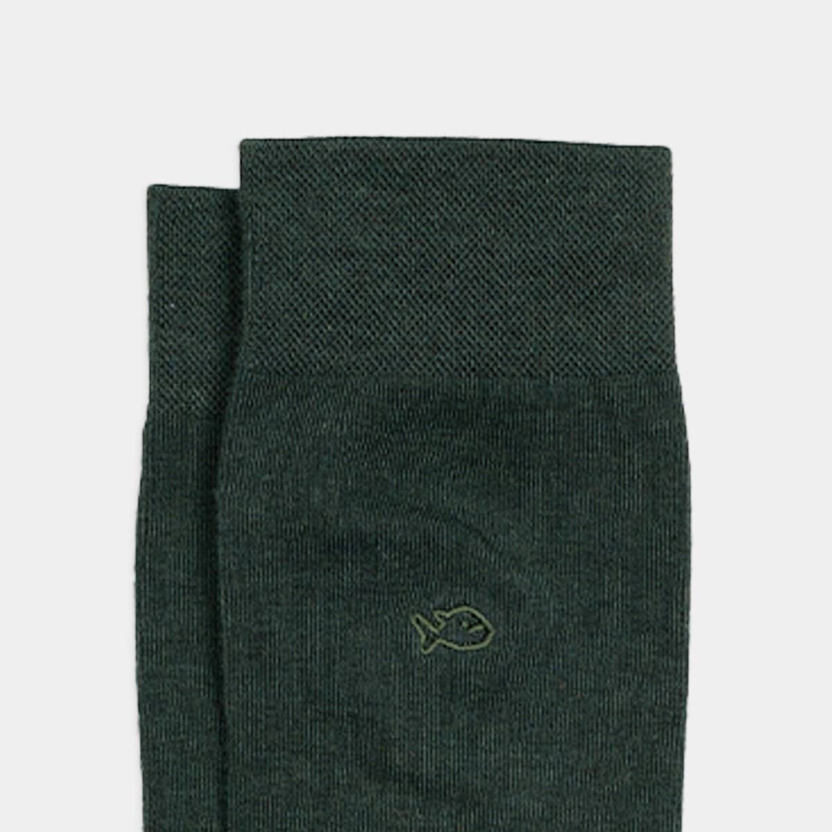 Calzini in bambù verde scuro