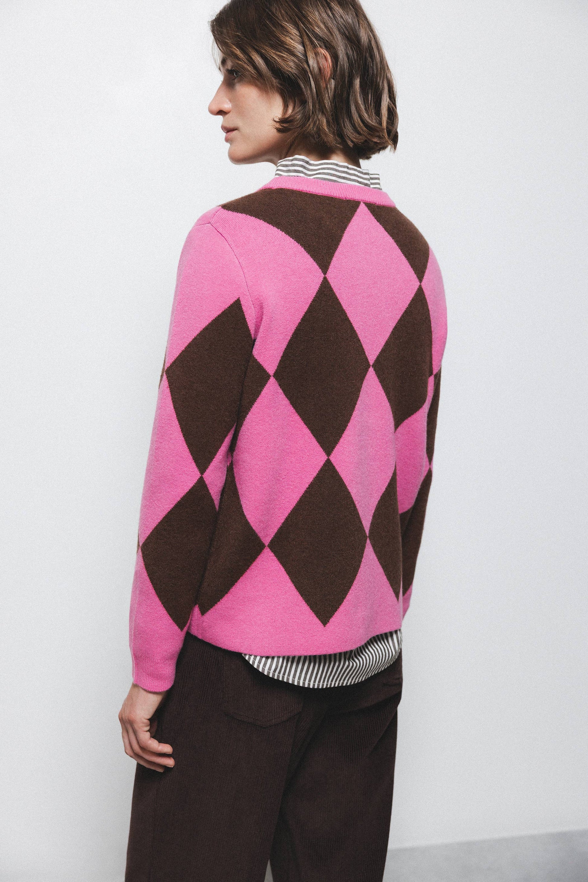 Maglione in maglia con motivo geometrico