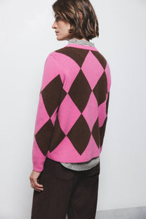 Maglione in maglia con motivo geometrico