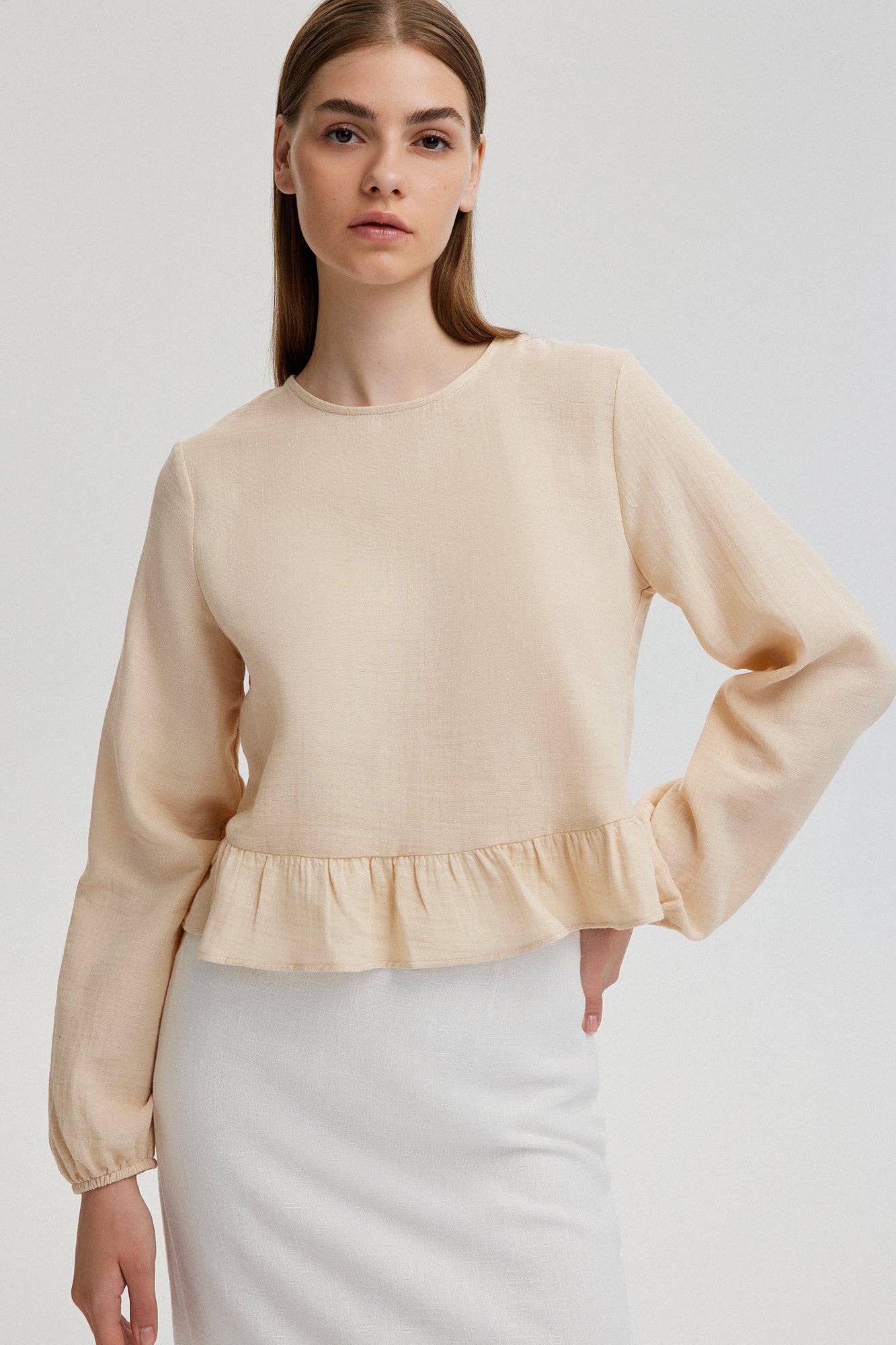 Blusa in mussola con ruches