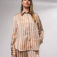 Camicia in raso a righe