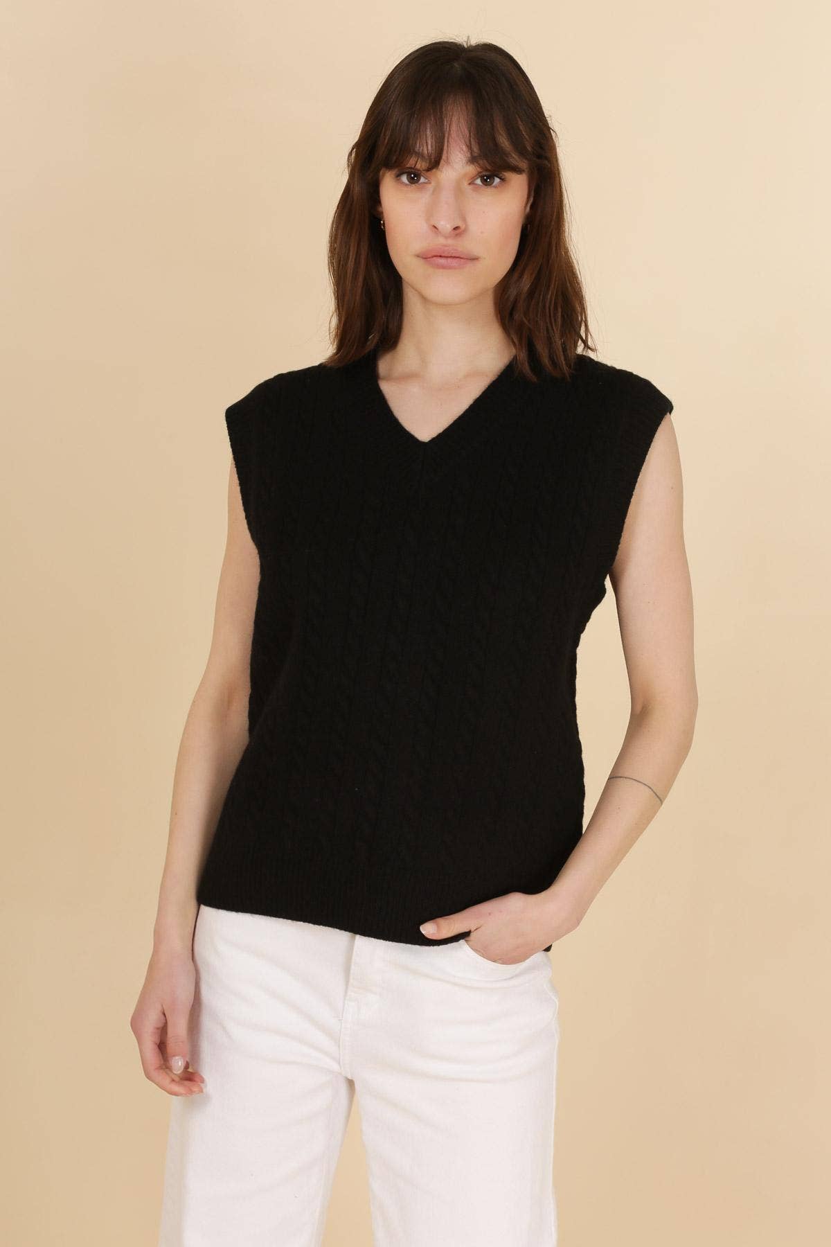 Gilet in maglia a trecce Milano