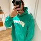 Felpa oversize con cappuccio Verde Bubble NWHR